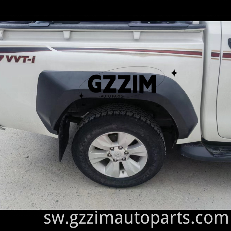 Sehemu za plastiki gurudumu arch fender flares matope mudguards mfukoni mtindo wa Hilux 2023 gr mtindo